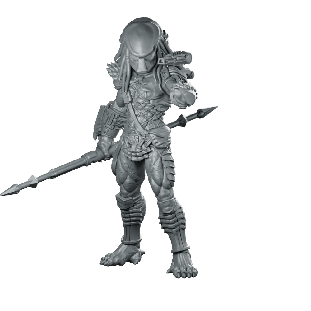 City Skull Hunter 3 Miniature Alien Javelin Warrior - Papsikels Miniatures - We Print Miniatures