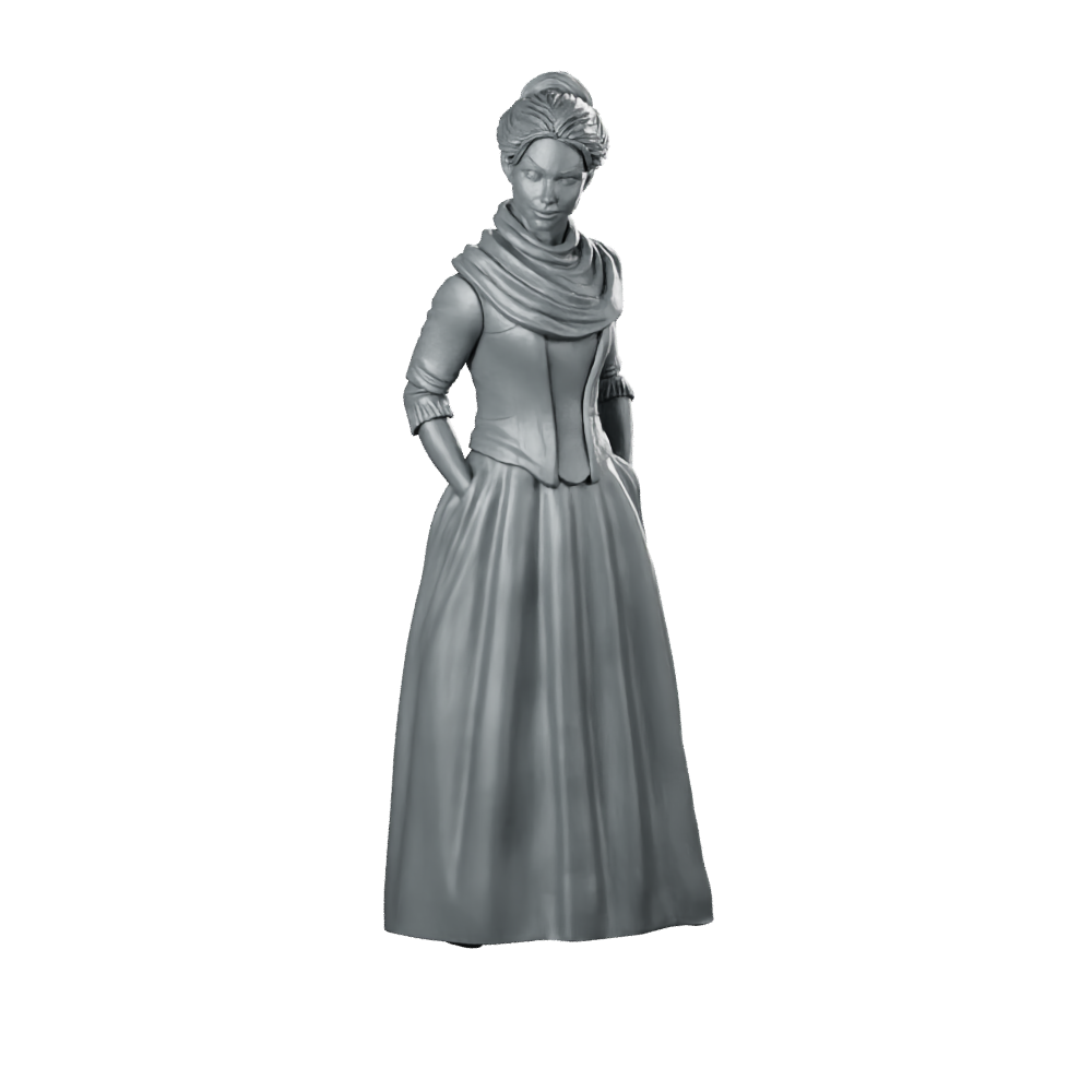 Claire Randall Scottish Time Traveller Miniature Female Hero Miniature 360 Spin 01