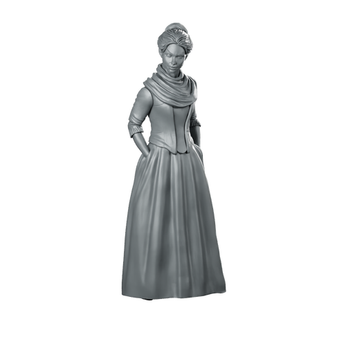Claire Randall Scottish Time Traveller Miniature Female Hero Miniature 360 Spin 01
