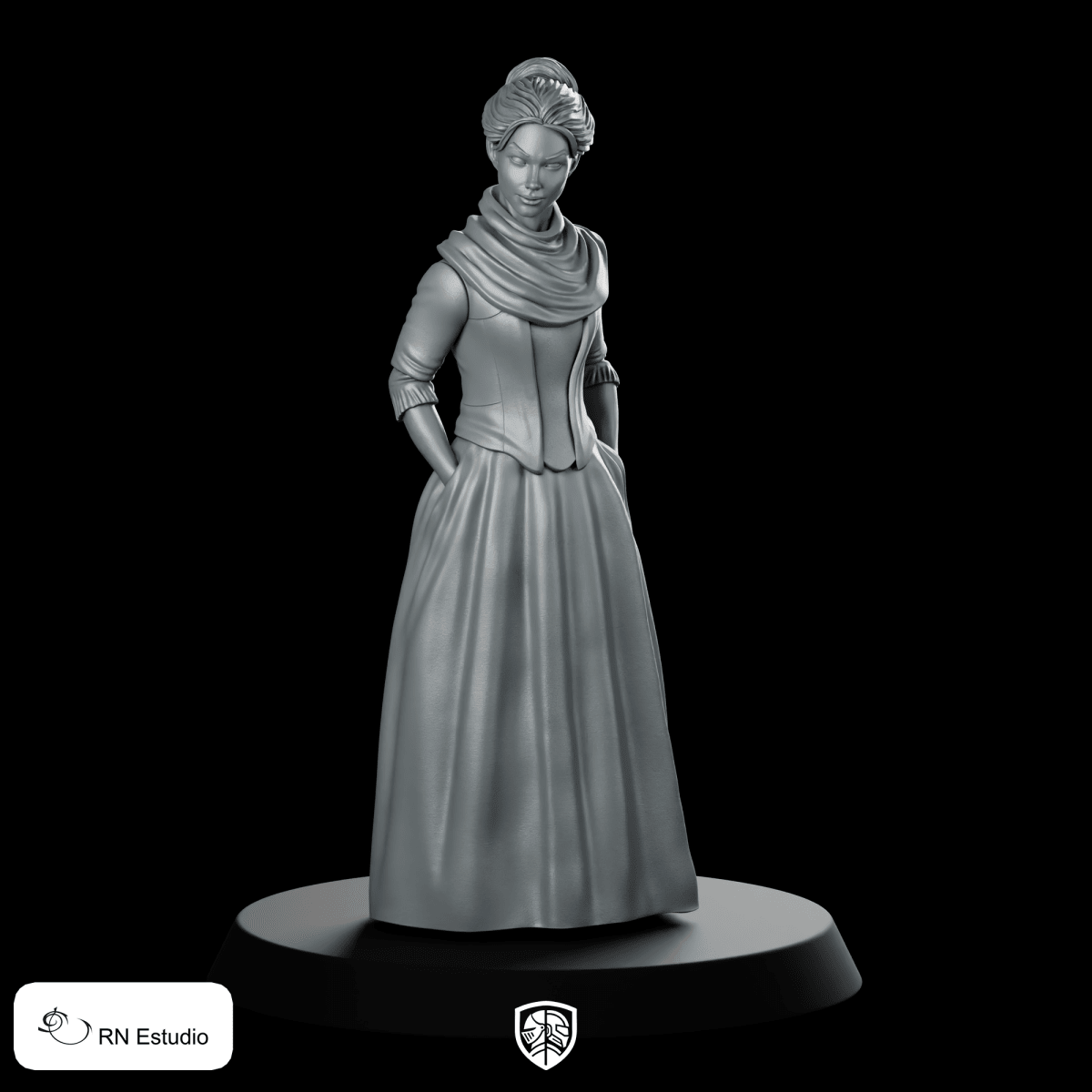 Claire Randall Scottish Time Traveller Miniature Female Hero - RN Estudio - We Print Miniatures