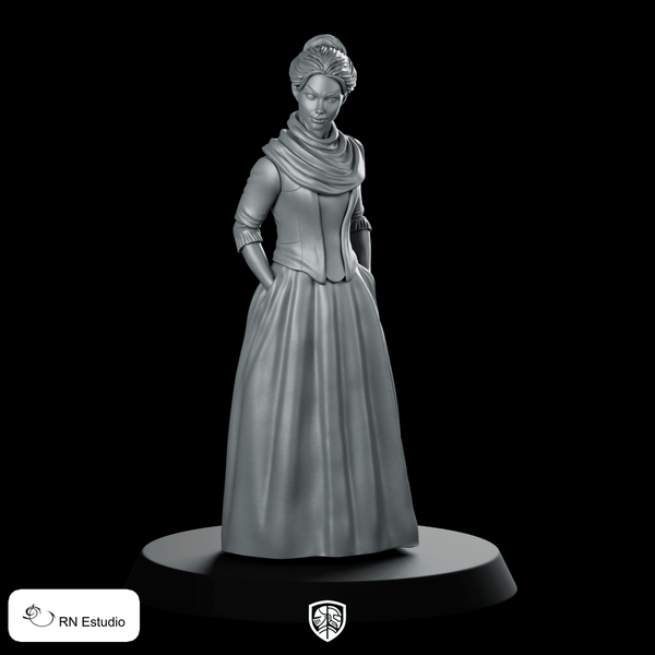 Claire Randall Scottish Time Traveller Miniature Female Hero - RN Estudio - We Print Miniatures