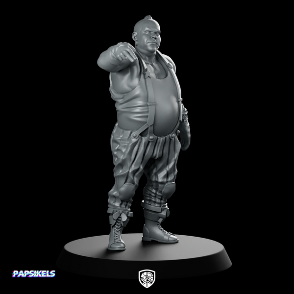 Clown Gang Biker Leader Miniature Cyberpunk Outlaw Boss