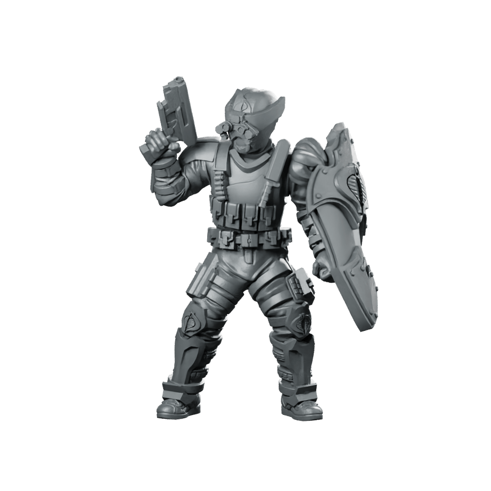 Cobra Alley Viper Trooper 10 Miniature Shield - Papsikels Miniatures - We Print Miniatures