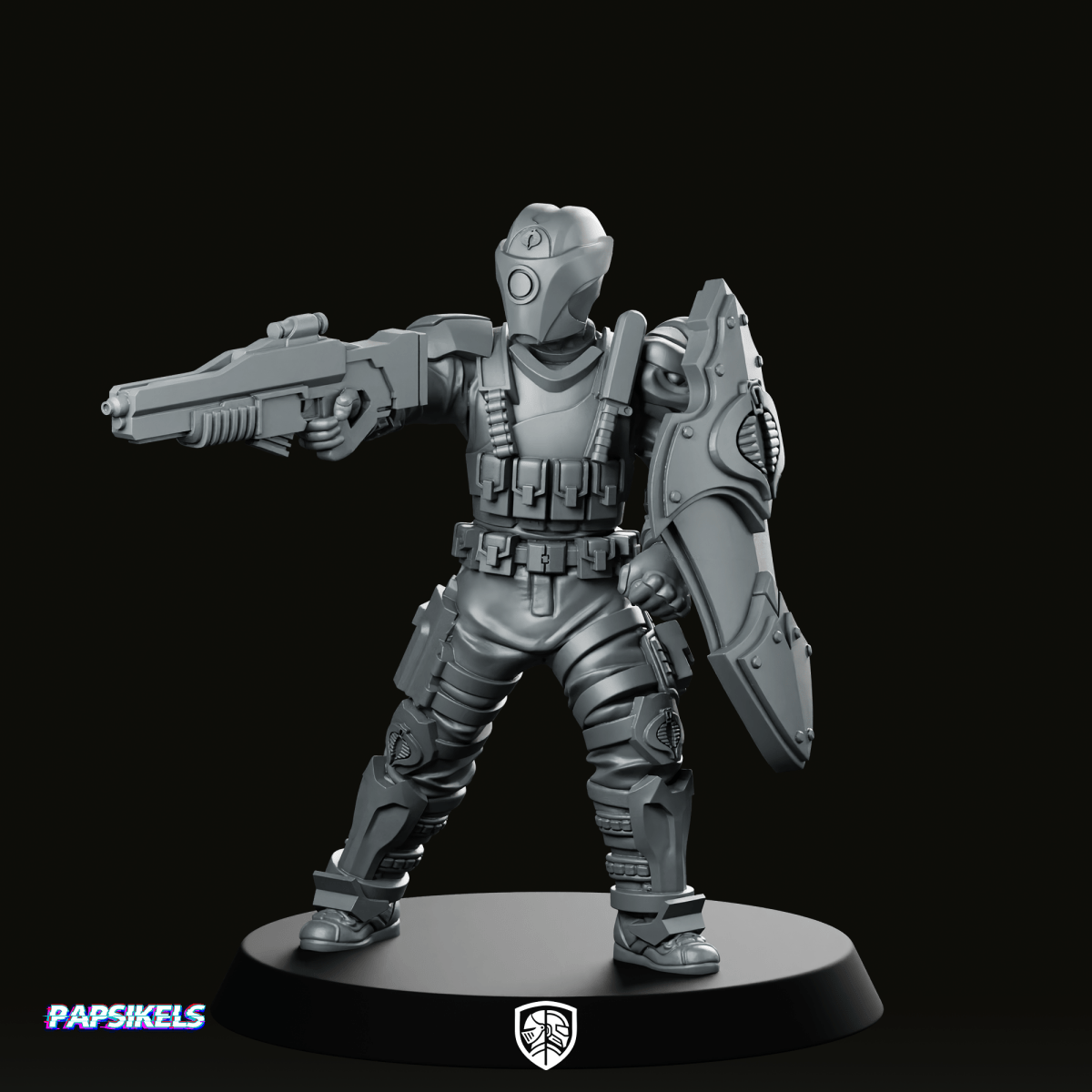 Cobra Alley Viper Trooper 12 Miniature - Papsikels Miniatures - We Print Miniatures