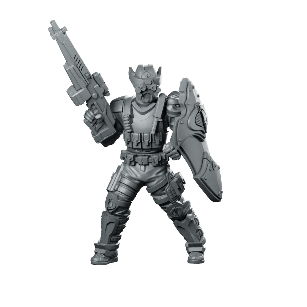 Cobra Alley Viper Trooper 8 Miniature Sci - Fi Shield - Papsikels Miniatures - We Print Miniatures