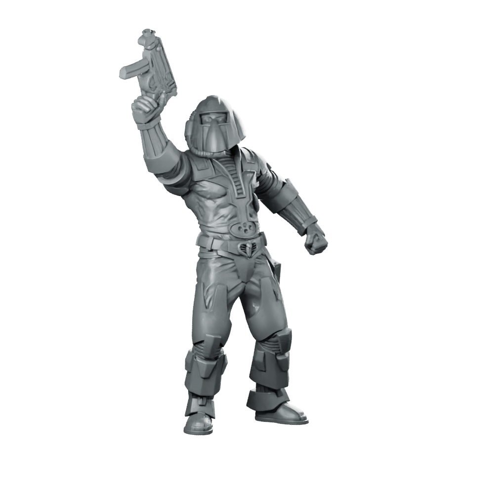 Cobra Army Impersonator Fred Four 1 Miniature Cyberpunk - Papsikels Miniatures - We Print Miniatures