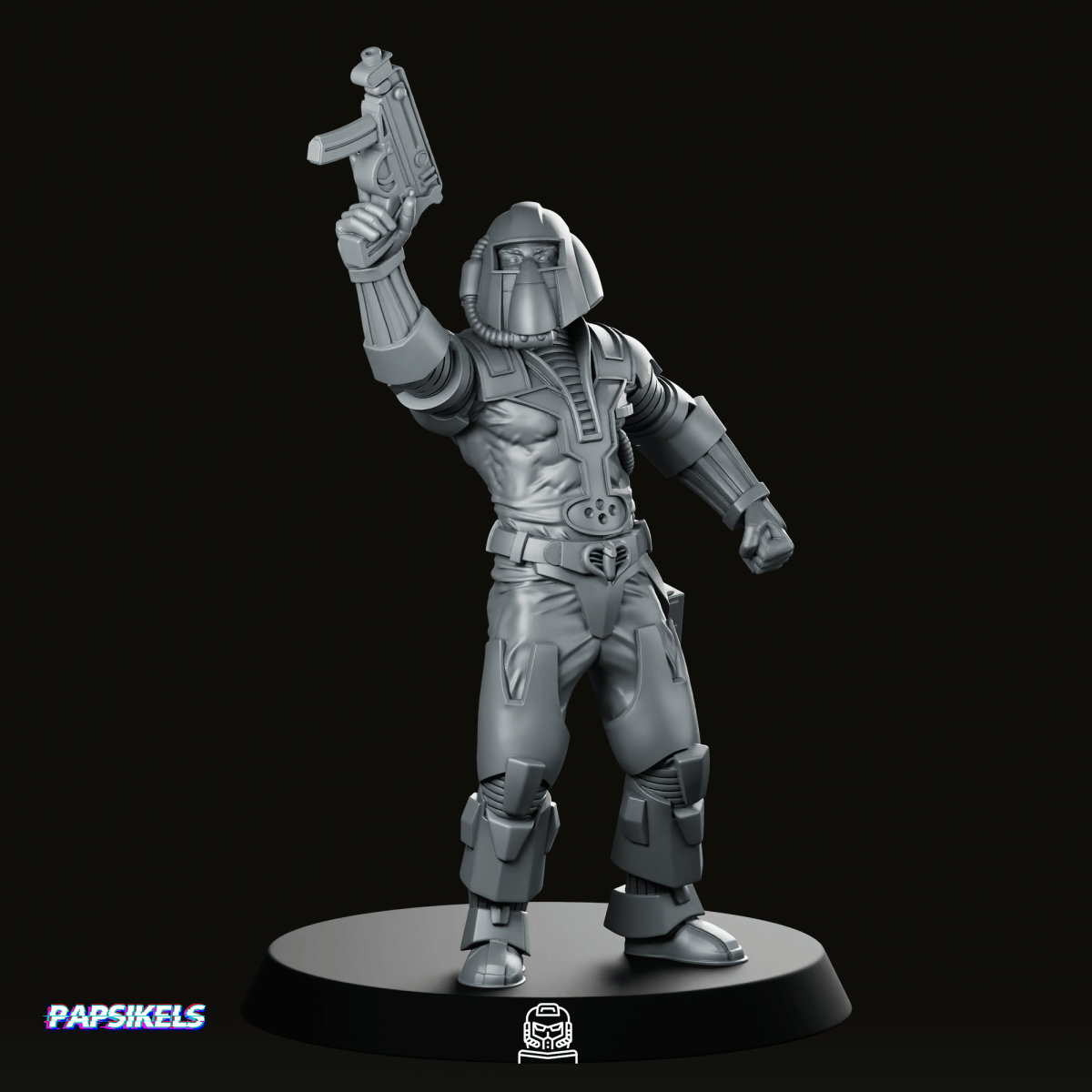 Cobra Army Impersonator Fred Four 1 Miniature - Papsikels Miniatures - We Print Miniatures