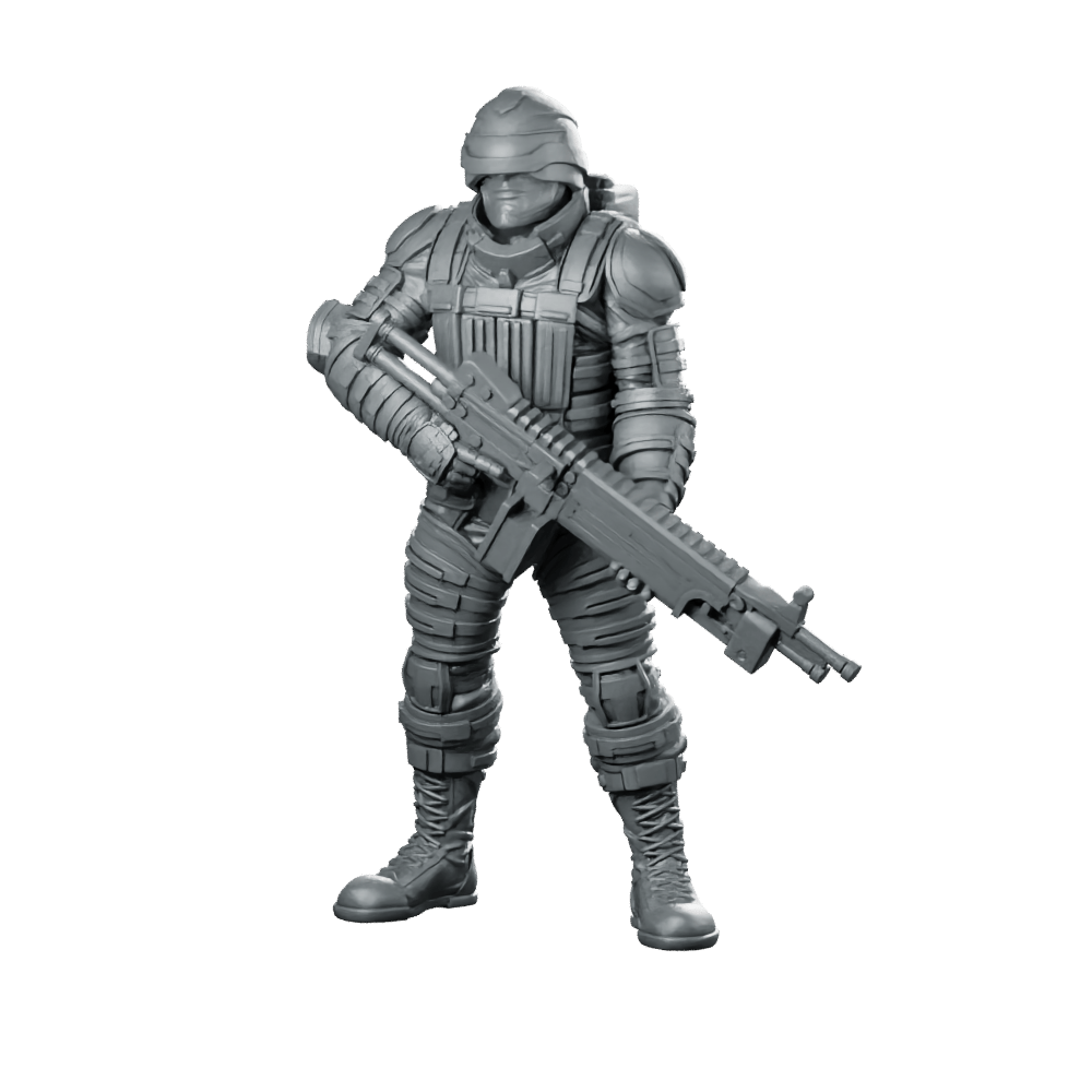 Cobra Army Saw Viper Heavy Machinegunner 1 Miniature - Papsikels Miniatures - We Print Miniatures