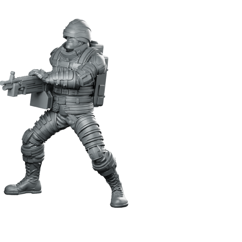 Cobra Army Saw Viper Heavy Machinegunner 2 Miniature Miniature 360 Spin 01