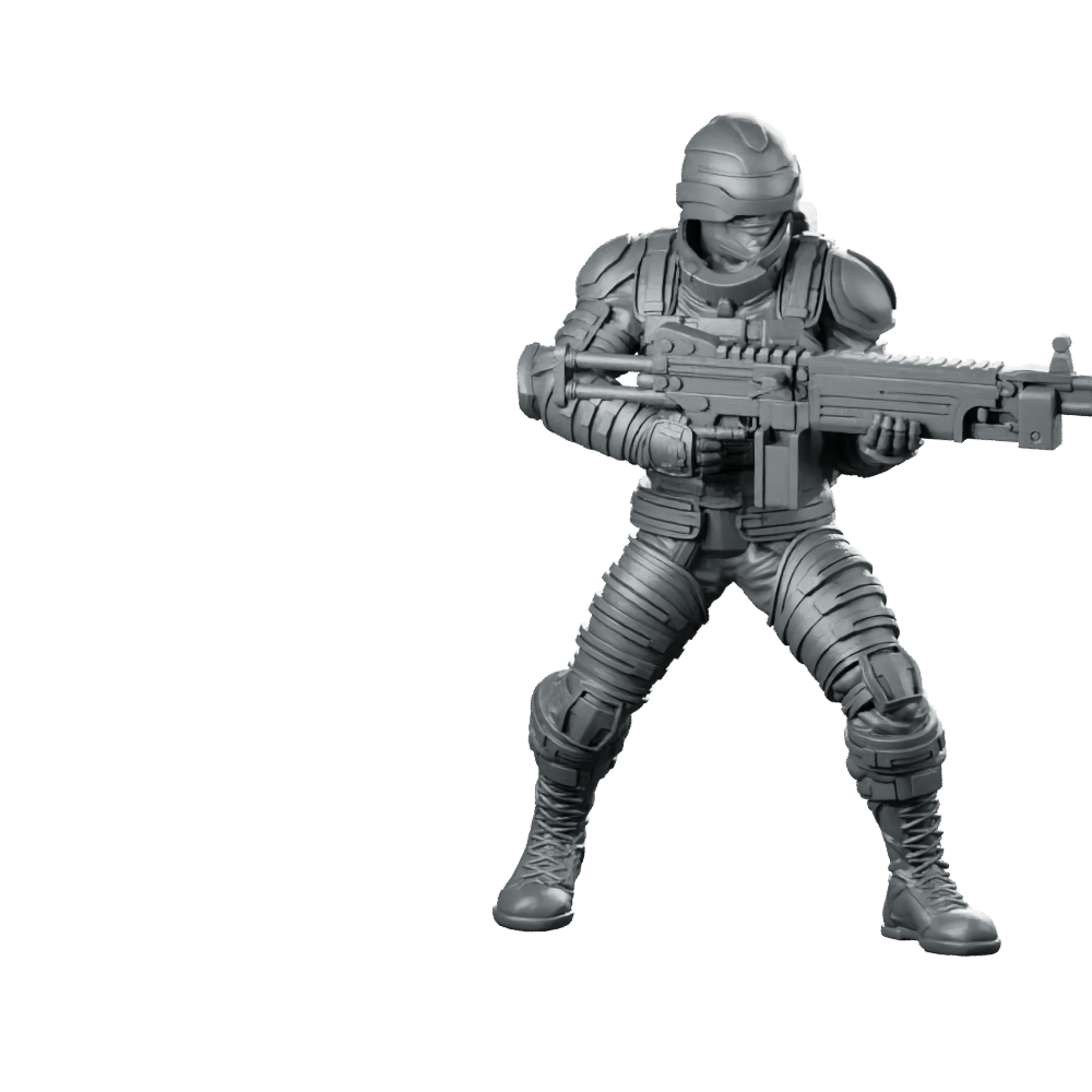 Cobra Army Saw Viper Heavy Machinegunner 3 Miniature - Papsikels Miniatures - We Print Miniatures