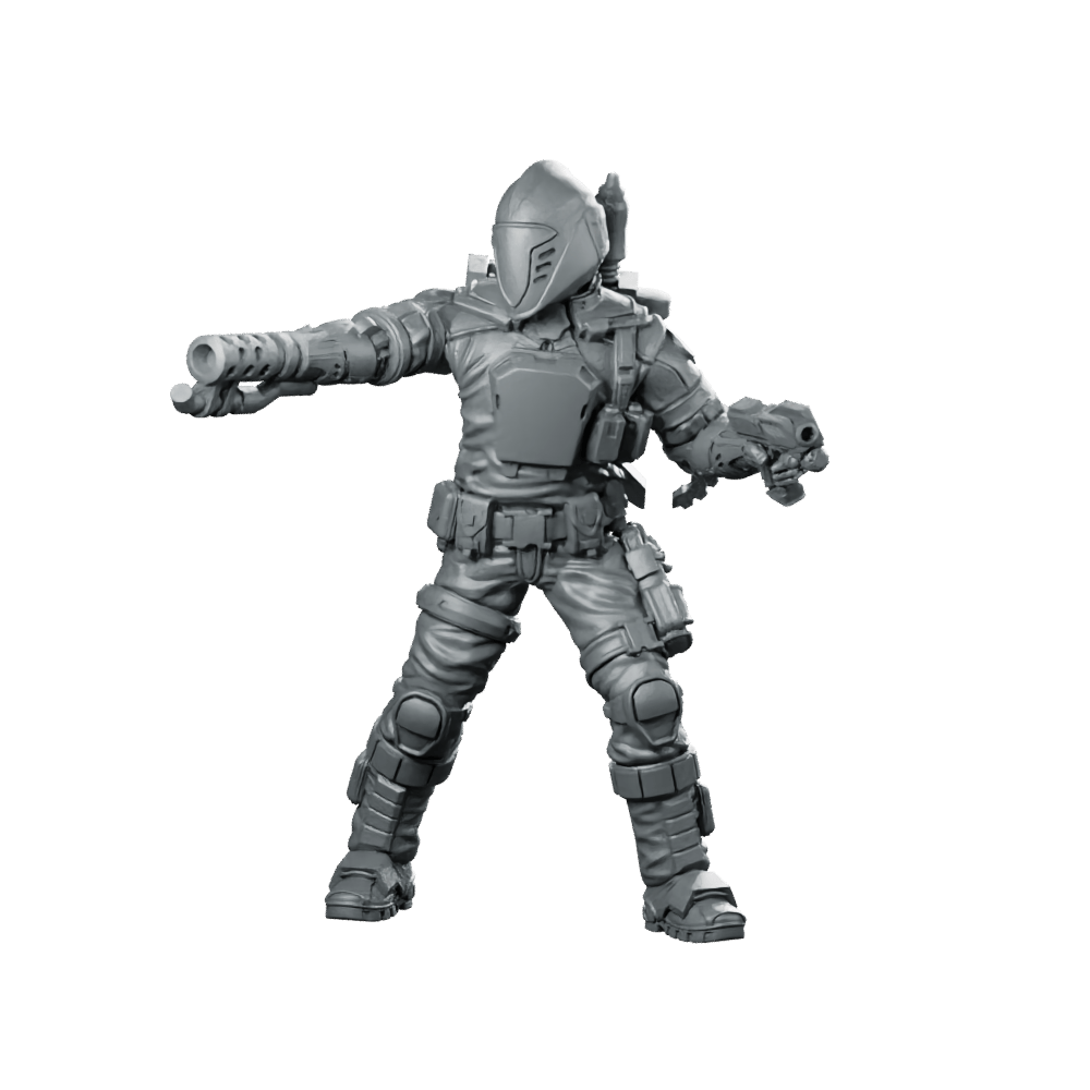 Cobra Battle Android Trooper 2 Miniature Sci - Fi Armcannon - Papsikels Miniatures - We Print Miniatures