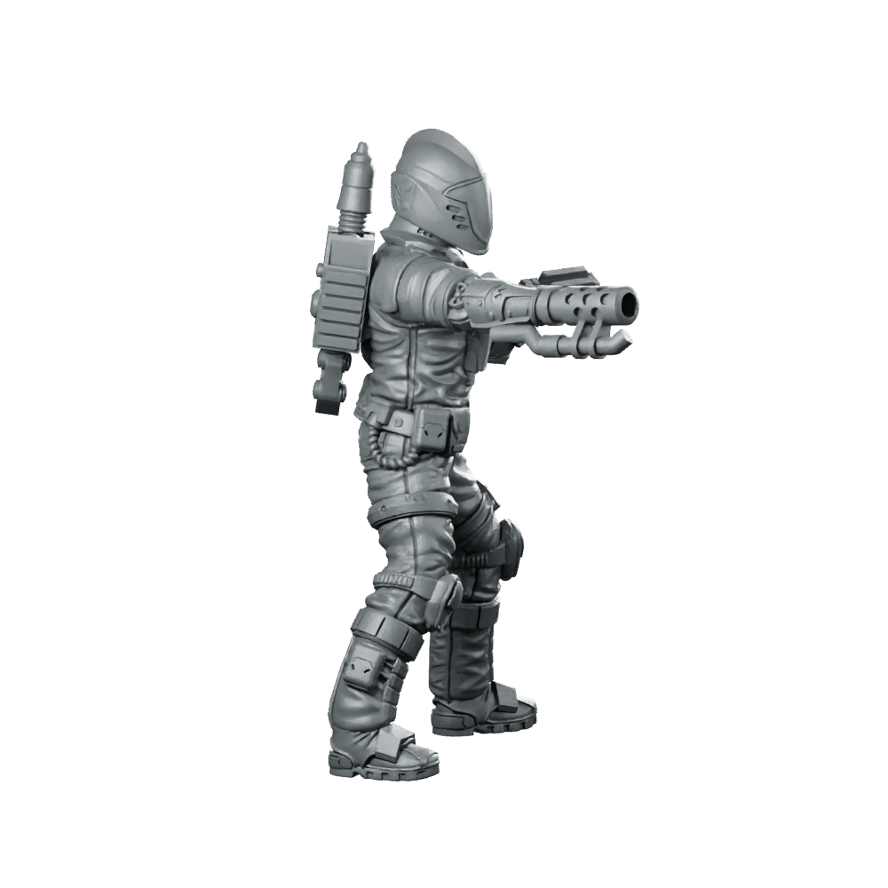 Cobra Battle Android Trooper 2 Miniature Sci - Fi Armcannon - Papsikels Miniatures - We Print Miniatures