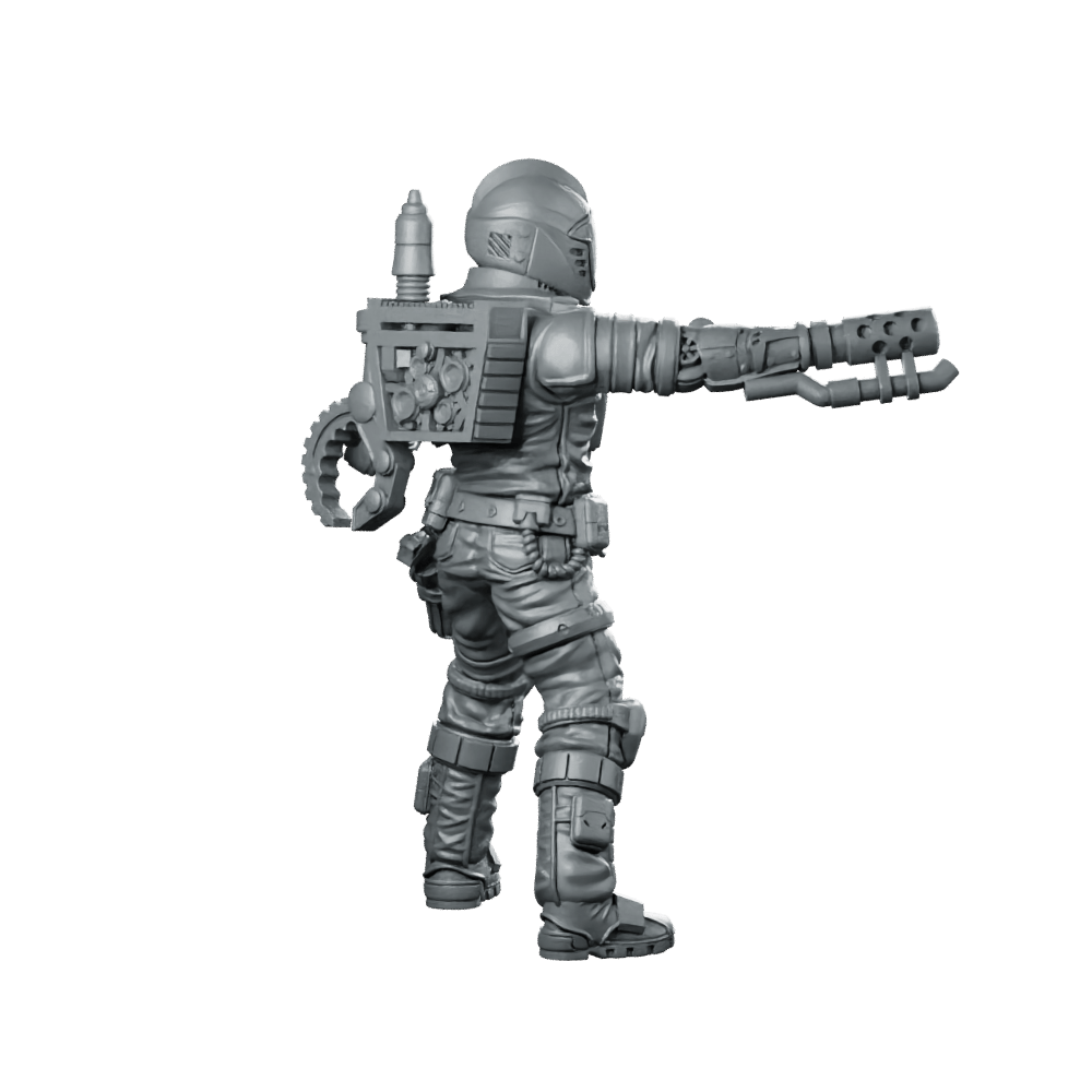 Cobra Battle Android Trooper 2 Miniature Sci - Fi Armcannon - Papsikels Miniatures - We Print Miniatures