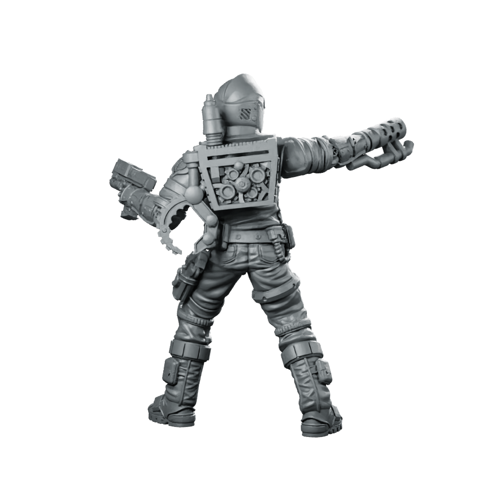 Cobra Battle Android Trooper 2 Miniature Sci - Fi Armcannon - Papsikels Miniatures - We Print Miniatures