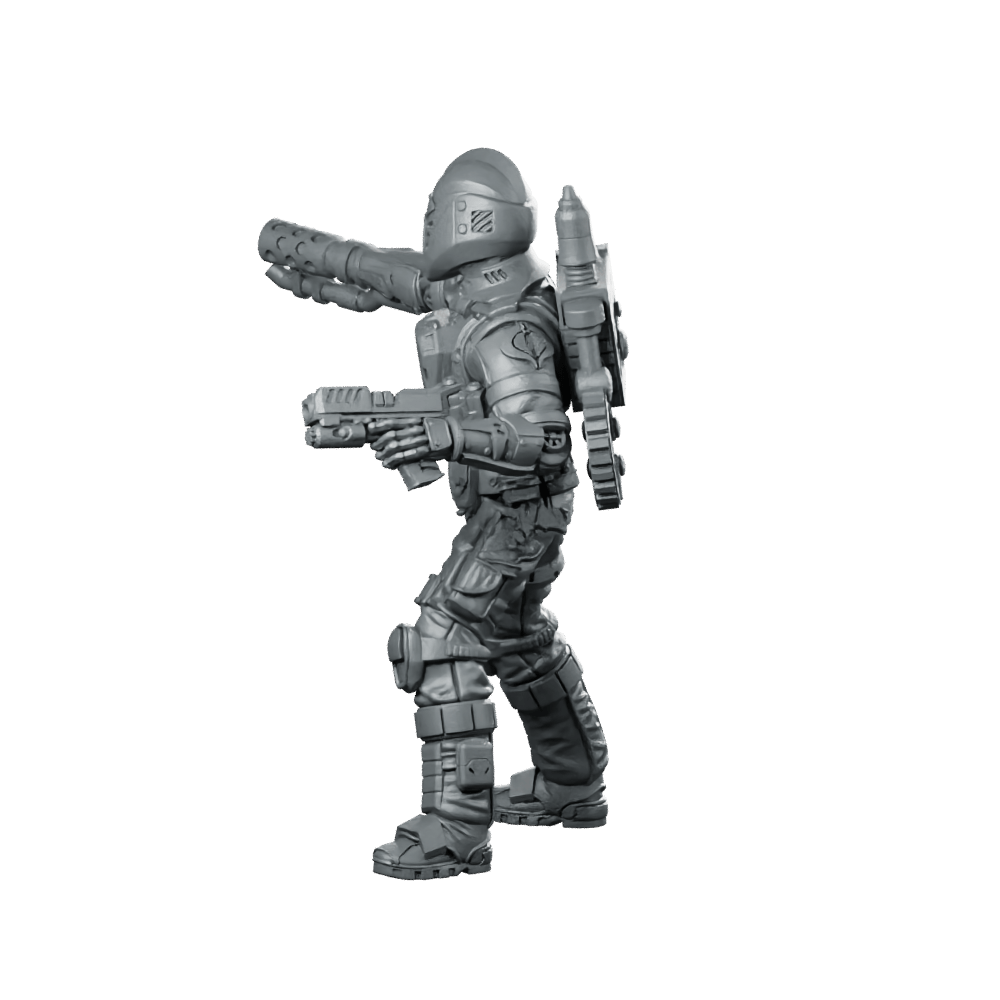 Cobra Battle Android Trooper 2 Miniature Sci - Fi Armcannon - Papsikels Miniatures - We Print Miniatures