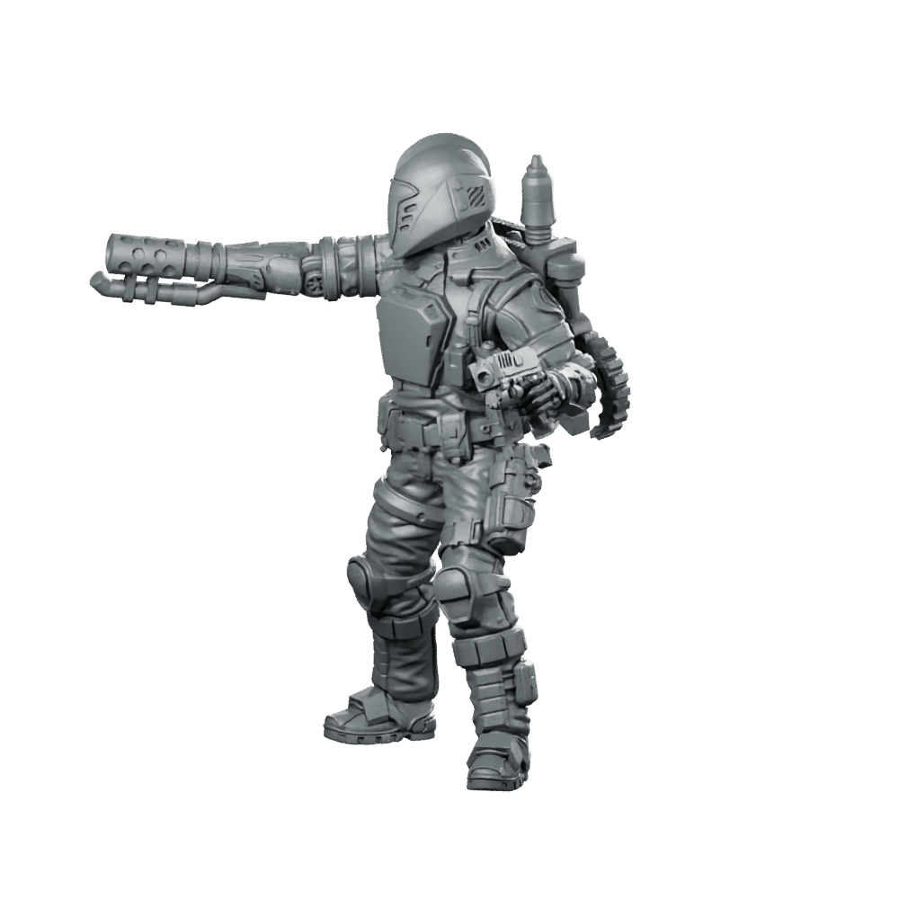 Cobra Battle Android Trooper 2 Miniature Sci - Fi Armcannon - Papsikels Miniatures - We Print Miniatures