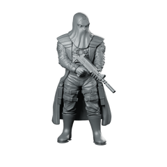 Cobra Commander GI JIM Miniature Cloaked Rifle Leader Miniature 360 Spin 01
