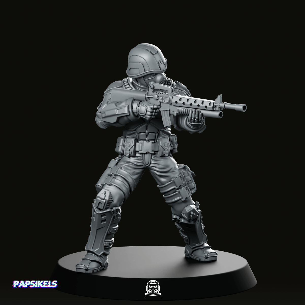 Cobra Infantry Trooper 2 Miniature - Papsikels Miniatures - We Print Miniatures