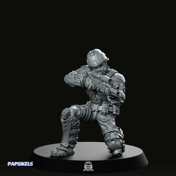 Cobra Infantry Trooper 3 Miniature - Papsikels Miniatures - We Print Miniatures