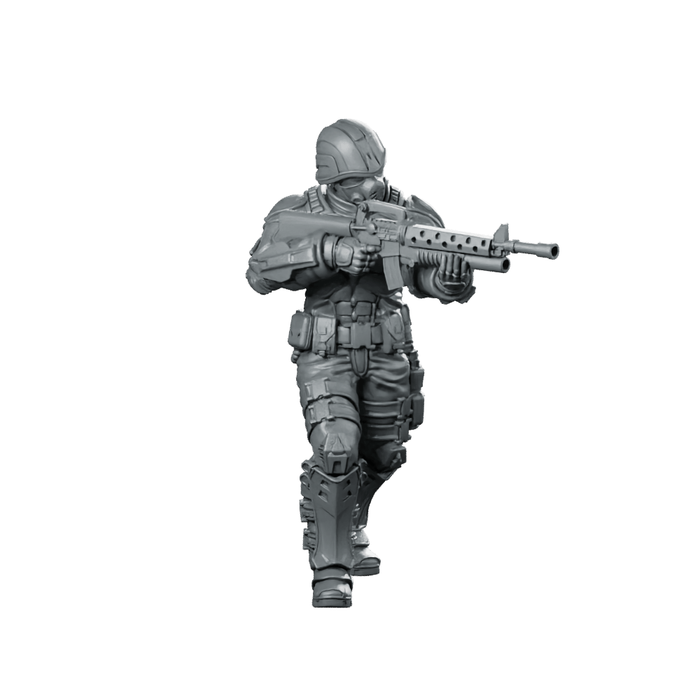 Cobra Infantry Trooper 4 Miniature Tactical Rifleman - Papsikels Miniatures - We Print Miniatures