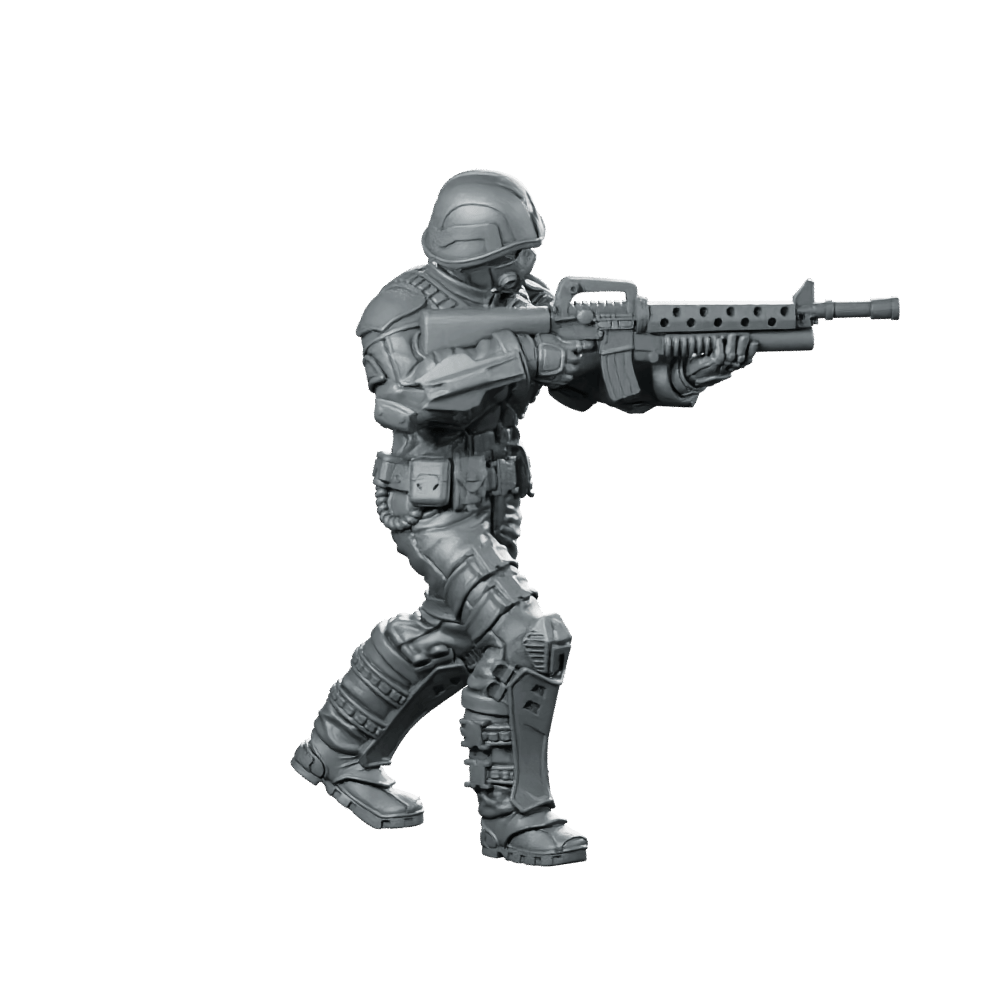 Cobra Infantry Trooper 4 Miniature Tactical Rifleman - Papsikels Miniatures - We Print Miniatures