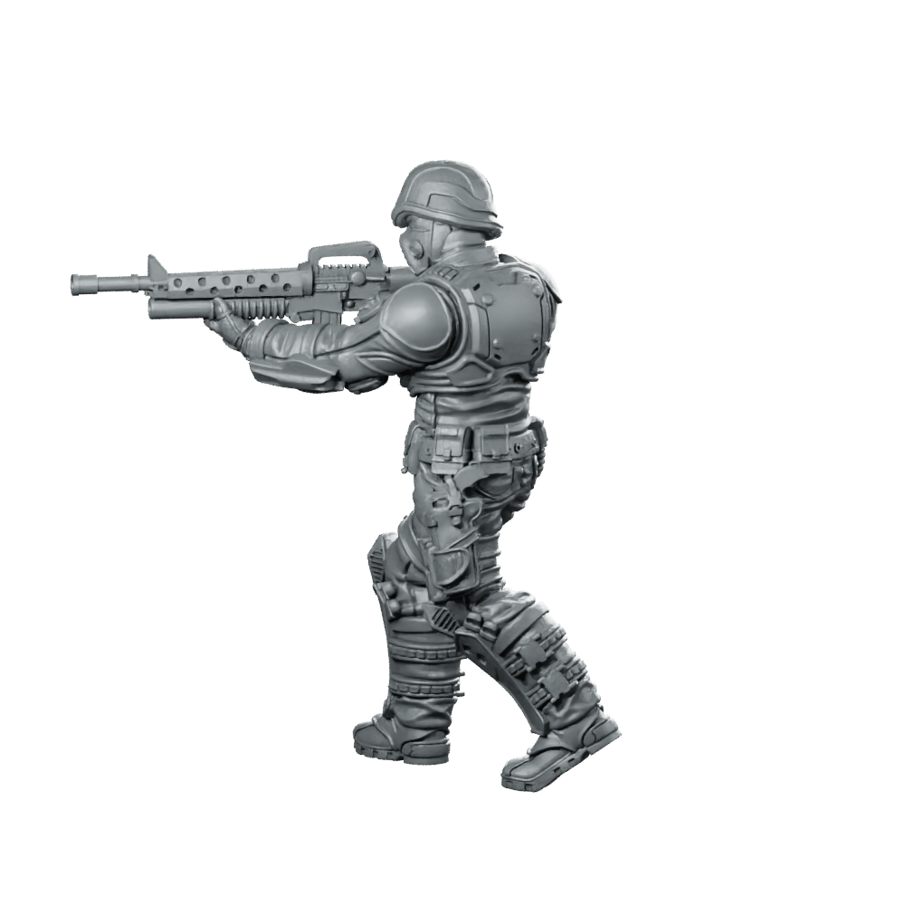 Cobra Infantry Trooper 4 Miniature Tactical Rifleman - Papsikels Miniatures - We Print Miniatures