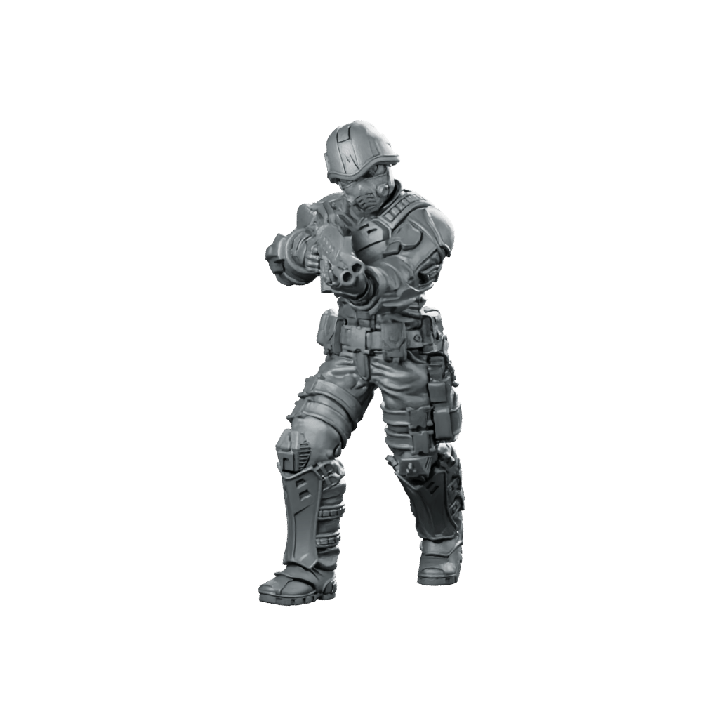 Cobra Infantry Trooper 4 Miniature Tactical Rifleman - Papsikels Miniatures - We Print Miniatures