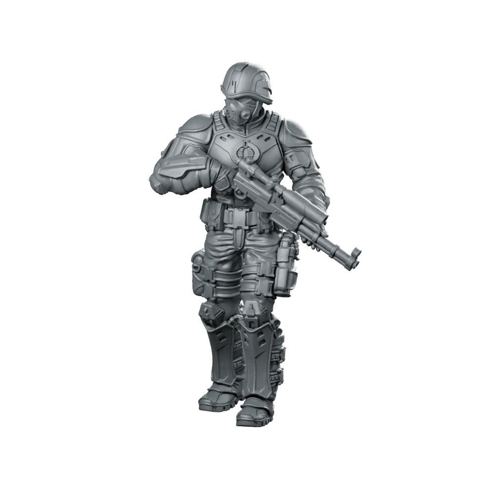 Cobra Infantry Trooper 5 Miniature Sci - Fi Armed Soldier - Papsikels Miniatures - We Print Miniatures