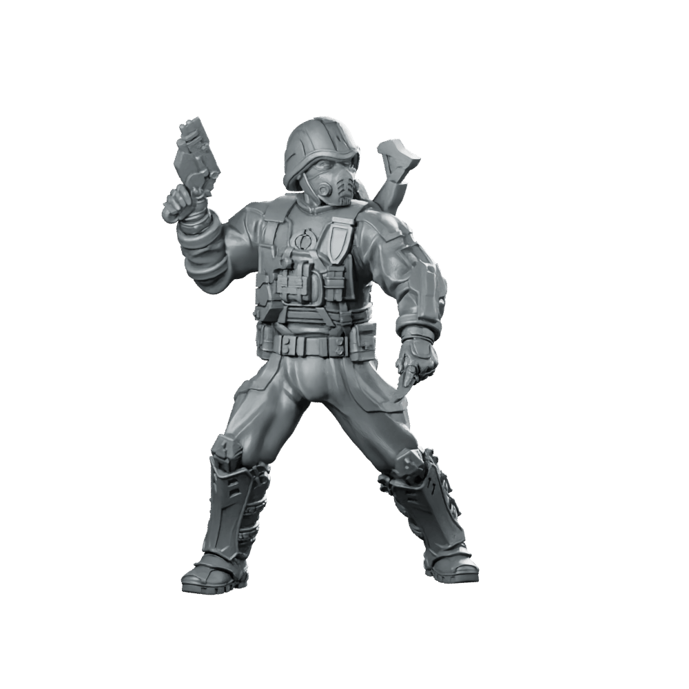 Cobra Infantry Trooper 6 Miniature Sci - Fi Soldier - Papsikels Miniatures - We Print Miniatures