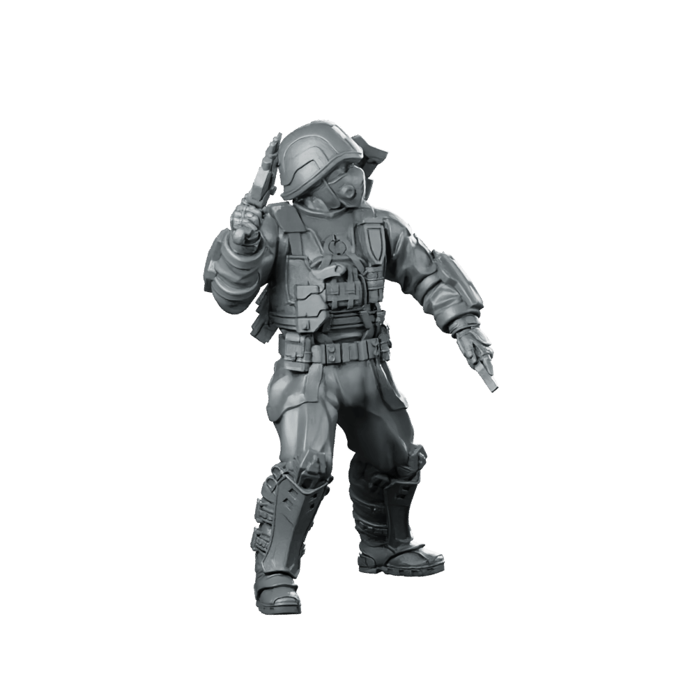Cobra Infantry Trooper 6 Miniature Sci - Fi Soldier - Papsikels Miniatures - We Print Miniatures