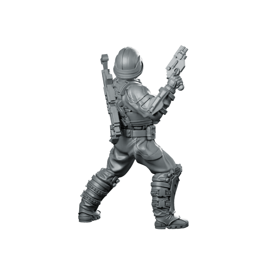 Cobra Infantry Trooper 6 Miniature Sci - Fi Soldier - Papsikels Miniatures - We Print Miniatures