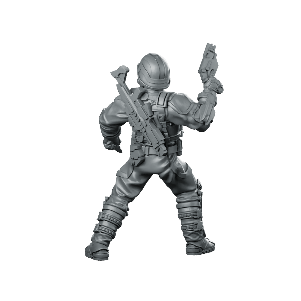 Cobra Infantry Trooper 6 Miniature Sci - Fi Soldier - Papsikels Miniatures - We Print Miniatures