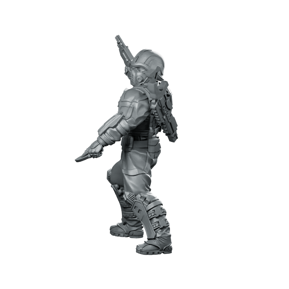 Cobra Infantry Trooper 6 Miniature Sci - Fi Soldier - Papsikels Miniatures - We Print Miniatures