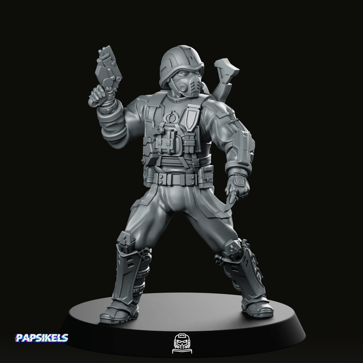 Cobra Infantry Trooper 6 Miniature - Papsikels Miniatures - We Print Miniatures
