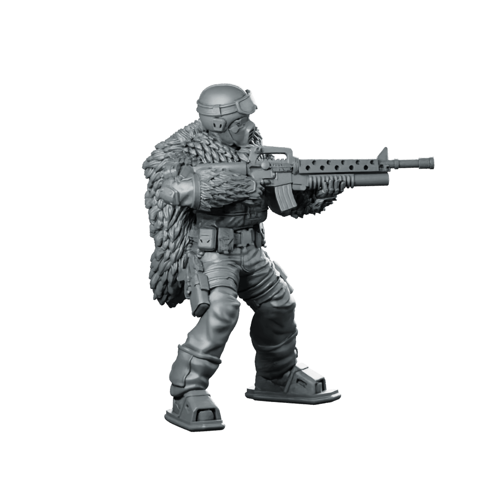 Cobra Snow Serpent Trooper 1 Miniature Winter Sci - Fi - Papsikels Miniatures - We Print Miniatures