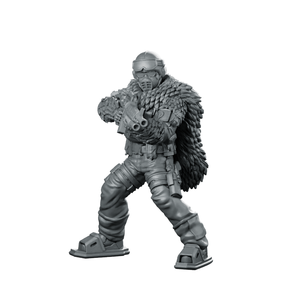 Cobra Snow Serpent Trooper 1 Miniature Winter Sci - Fi - Papsikels Miniatures - We Print Miniatures