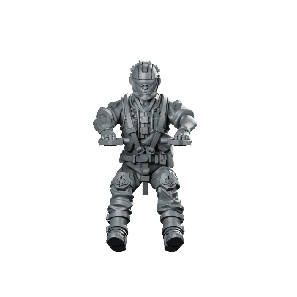 Cobra Tele Viper Hover Bike Rider Miniature - Papsikels Miniatures - We Print Miniatures