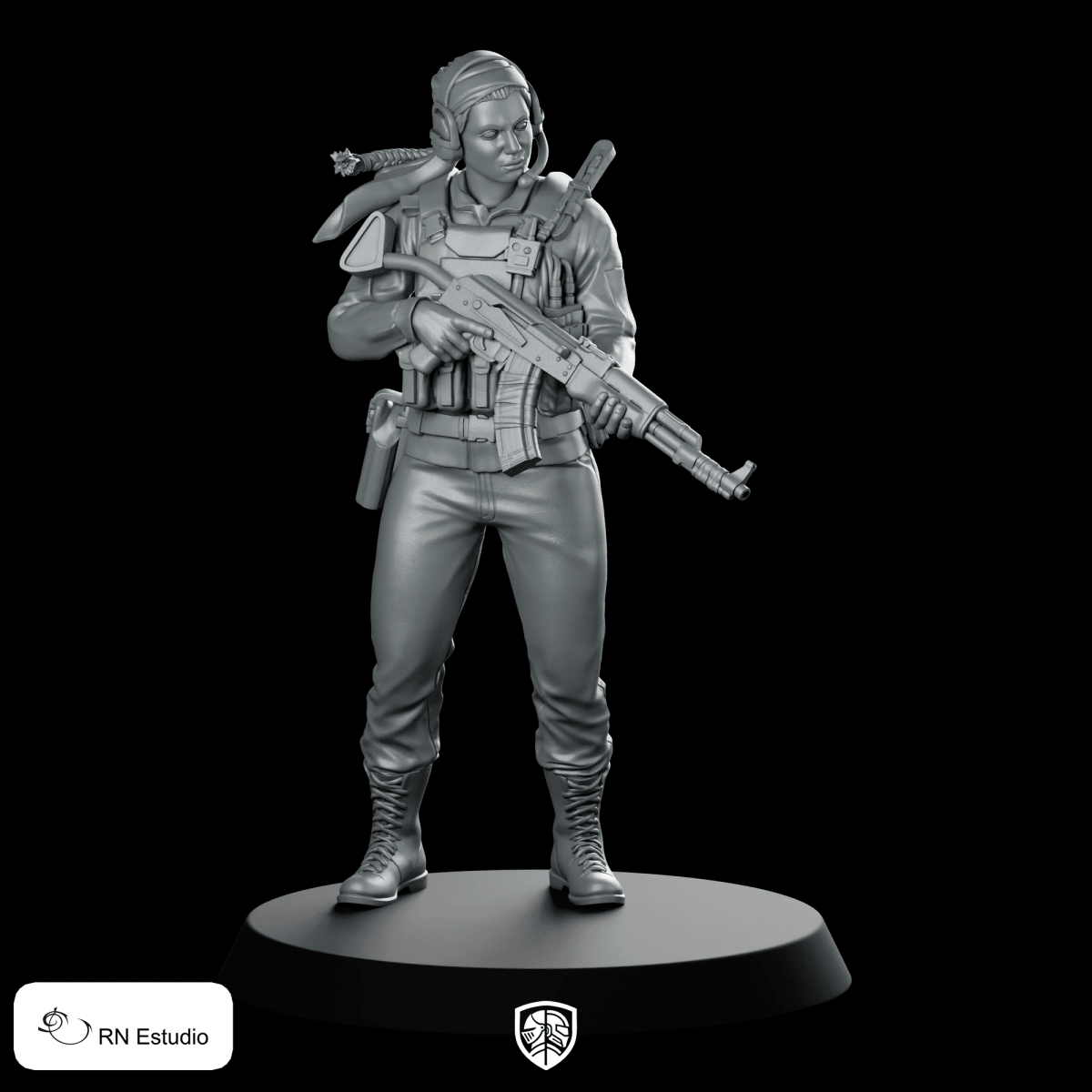 COD Farah Warzone Miniature Tactical Female Soldier - RN Estudio - We Print Miniatures