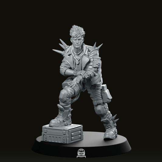 Code Crack 02 Cyberpunk Miniature - Unit9 - We Print Miniatures