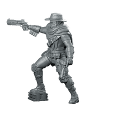 Cole Last Pull Ardent v1 Miniature Cyberpunk Gunslinger - Unit9 - We Print Miniatures