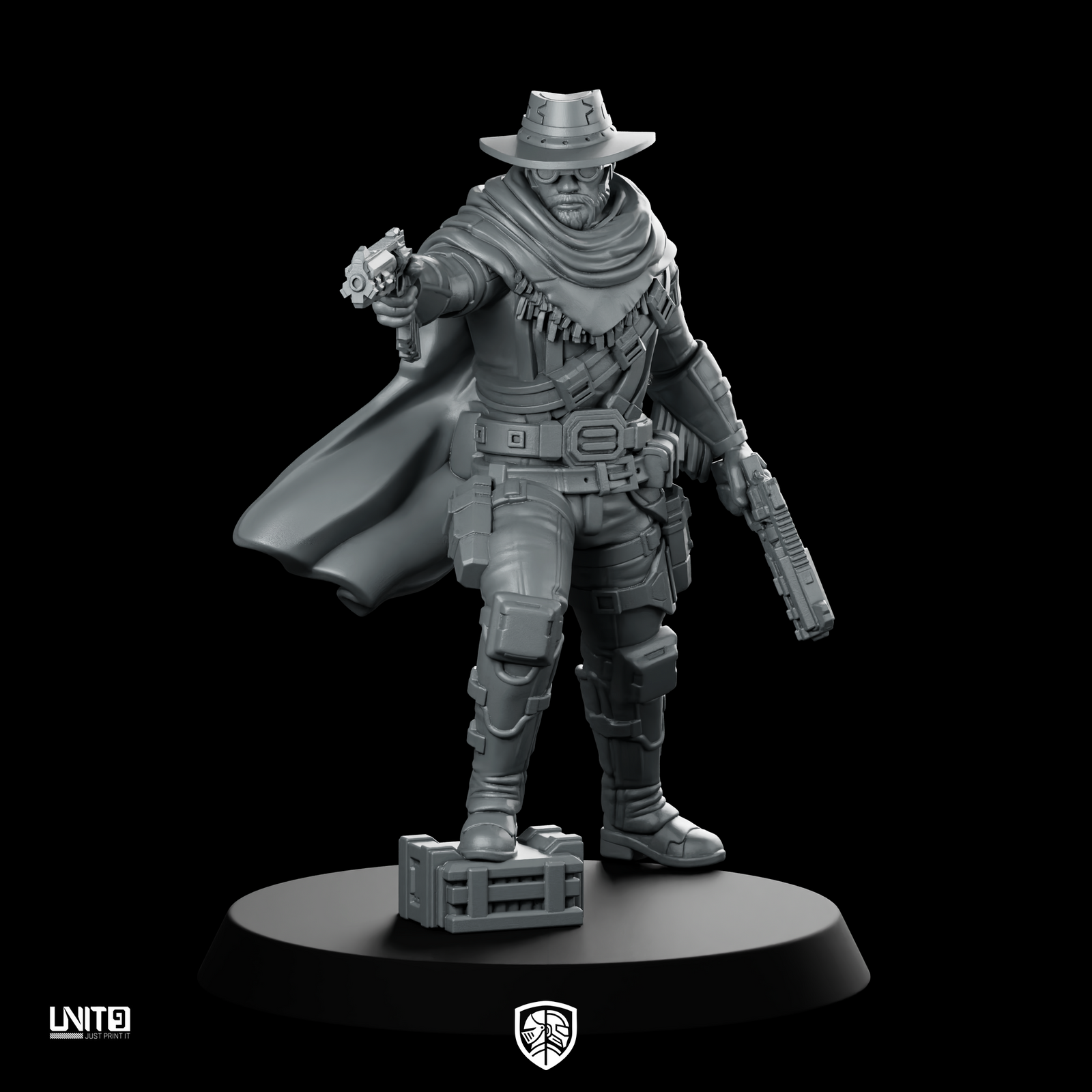 Cole Last Pull Ardent v1 Miniature Cyberpunk Gunslinger