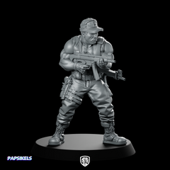 Colemin Abrahan with Machinegun Miniature Sci-Fi Heavy Gunner