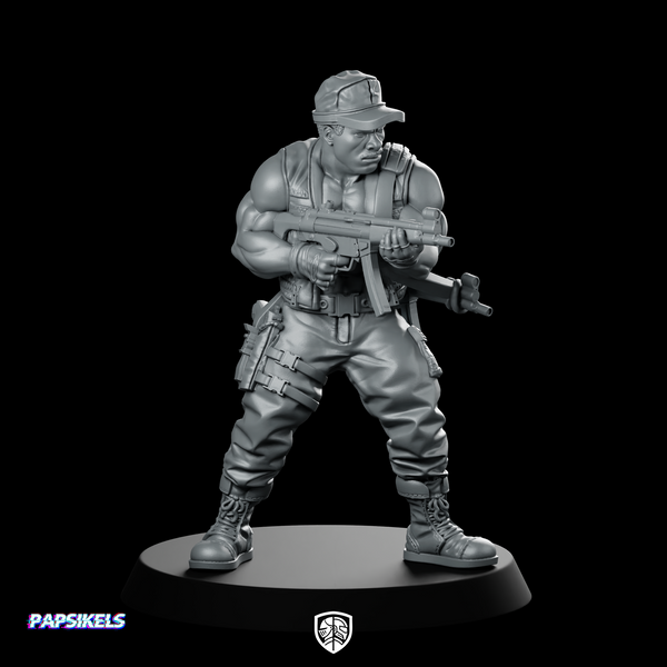 Colemin Abrahan with Machinegun Miniature Sci-Fi Heavy Gunner