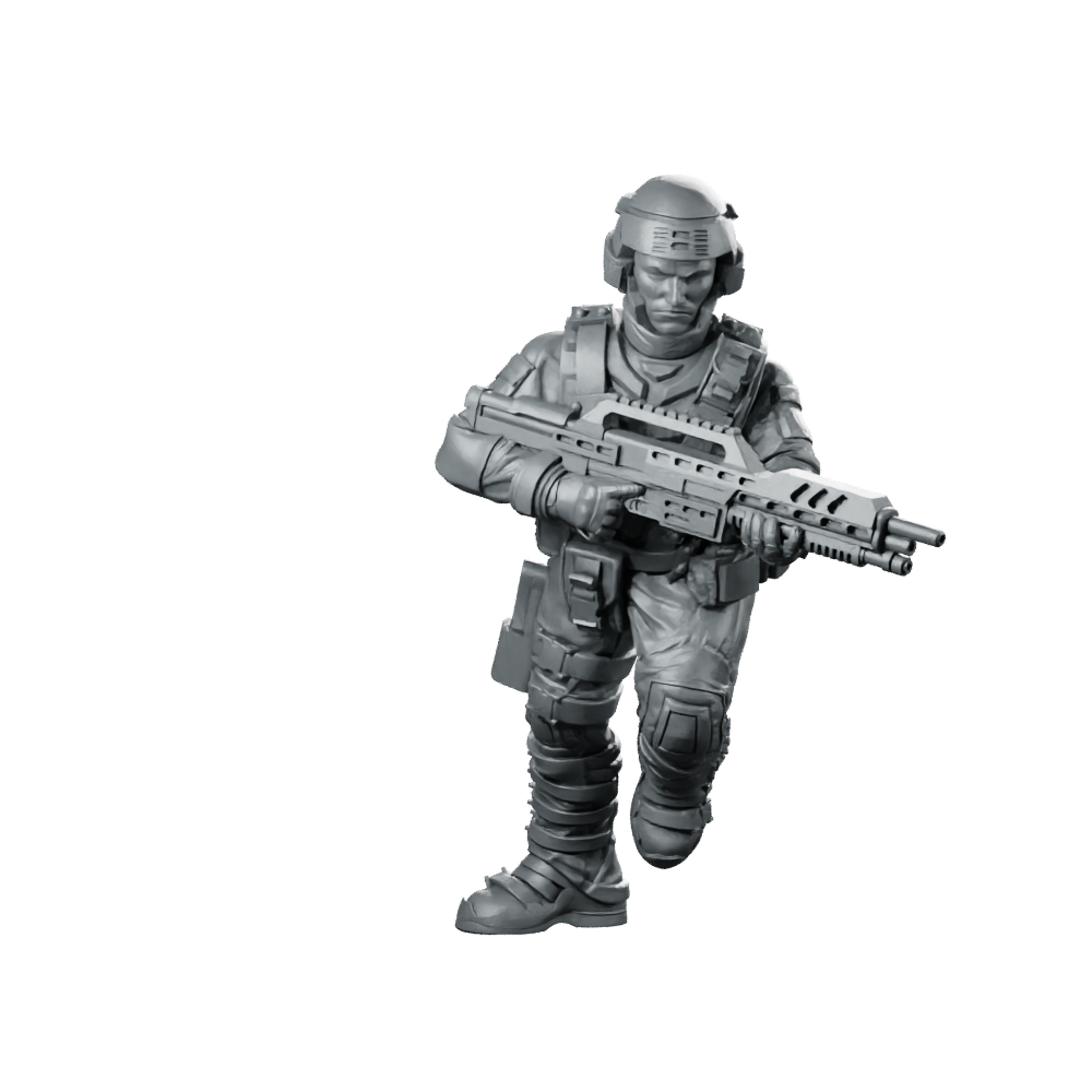 Colonial Agile Infantry Private Roger Dodger Assault Miniature 360 Spin 01