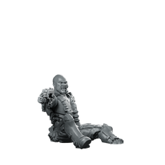 Soldier Wounded in Action Miniature Sci-Fi Resin Miniature 360 Spin 01