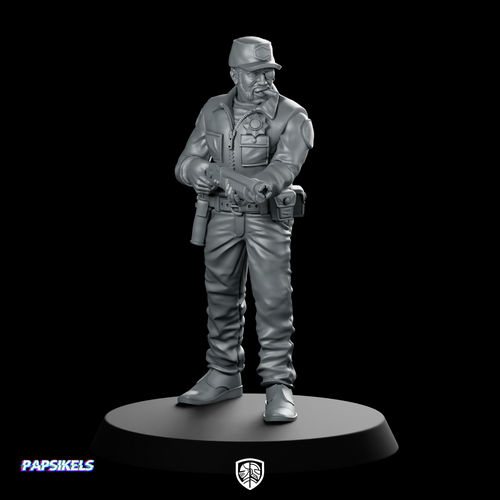 Colonial Marshal James Hunt Miniature Cyberpunk Lawman