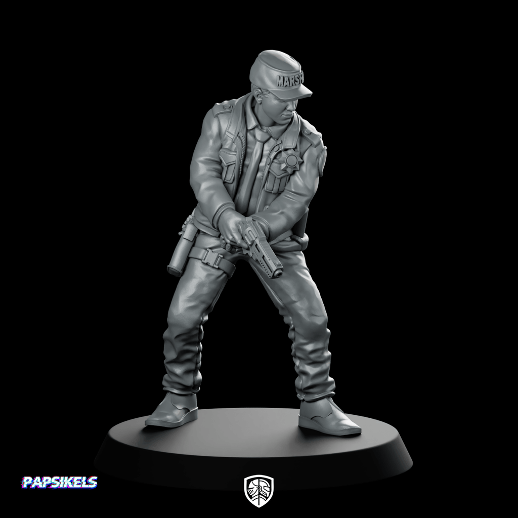 Colonial Marshal Pete Pedro Miniature Sci - Fi Lawman - Papsikels Miniatures - We Print Miniatures