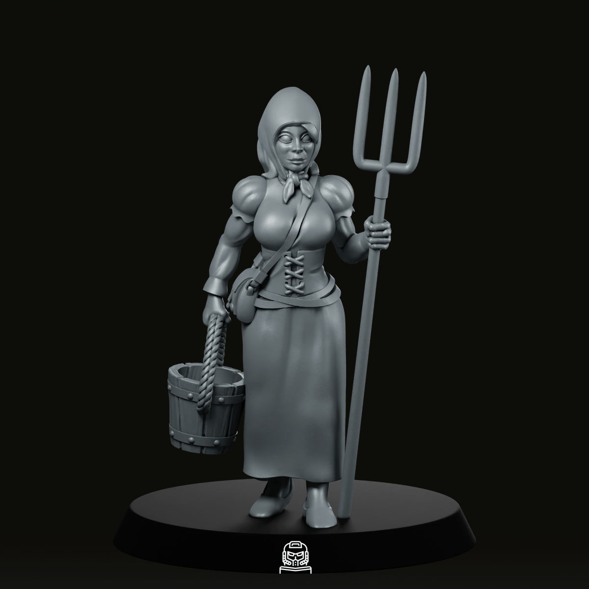 Colonist Female 1 Miniature - Across The Realms - We Print Miniatures
