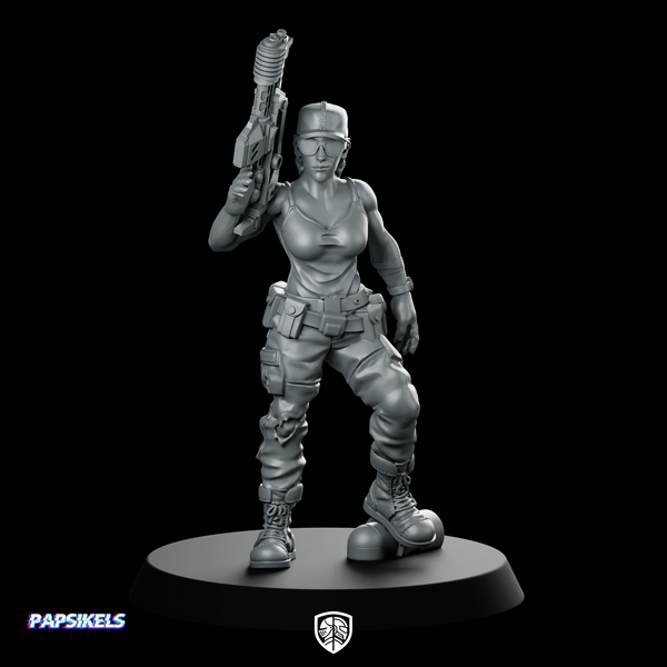 Commando Grace Barrejo Female Miniature Sci-Fi Raygun Hero