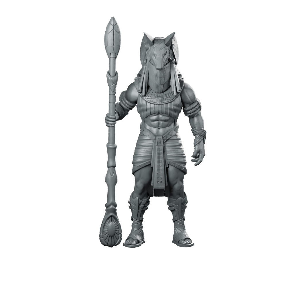 Anubis Guldoran Entrance Guard Miniature Sci-Fi Staff Miniature 360 Spin 01